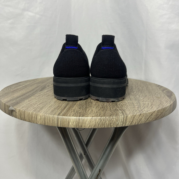 Rothys Lug Loafer Women’s Size 9.5 Merino Wool Round Toe Onyx Black - Picture 3 of 10